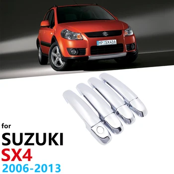 Prehliadač Chrome spracovávať Kryt Výbava pre Suzuki SX4 Fiat Sedici Maruti 2006~2013 autopríslušenstva Nálepky Auto Styling 2007 2008 2009 2010