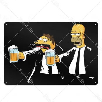 Simpson Vintage Kovové Plagát Pivo Duff Kovov Cín Známky Doska na Stenu Plaketu za Bar, Pub Club Muž Jaskyňa Dekor