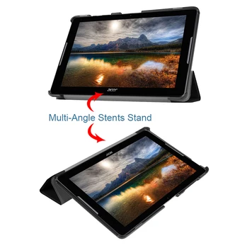 MTT Tablet obal Pre Acer Iconia Tab 10 A3-A40 Jeden B3-A30 10.1 palcový PU Kožené Folio Flip Stojan, Kryt Mramoru Ochranné Funda