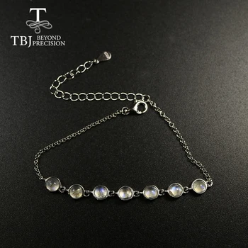 Tbj ,2.5 ct Prírodné Opal Náramok okrúhly 4 mm opálové šperky 925 sterling silver malý roztomilý dizajn pre dievčatá dcéra najlepšie pekný darček