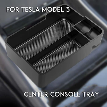 Stredovej Konzoly Zásobník Úložný Box s Mince a Slnečné okuliare, Držiak pre Tesla Model 3 Ľavej Jazdy Autom Opierke Úložný Box