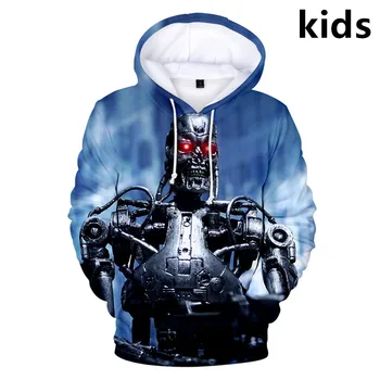 3, do 14 Rokov, deti hoodies Terminator Tmavých Osudu 3d vytlačené mikina chlapci dievčatá kapucňou harajuku cartoon Bunda Teen oblečenie