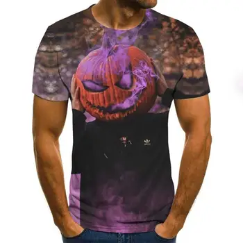 Muži oblečenie 2020 Nové Pánske Letné Lebka Mužov Krátky Rukáv T-shirt 3D print t Shirt Bežné Priedušná zábavné tričká