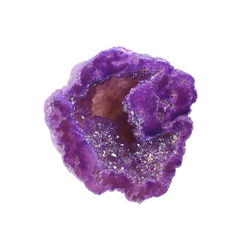 Runyangshi 100-150gNatural achát crystal jaskyni crystal klastra quartz elektrolyticky pokrývajú fialová minerálne vzor Vianočný darček