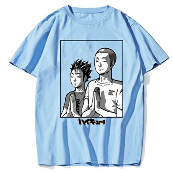 2020 Hot Predaj Anime haikyuu Manga T Shirt legrační Karikatúra Pekné Voľné T-shirt Mužov Tee Tričko