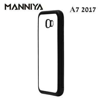 MANNIYA Prázdne Sublimačná gumy TPU+PC obal pre Samsung Galaxy A3 A5 A6 A7 A8 A9 s Hliníkové Vložky 10pcs/veľa