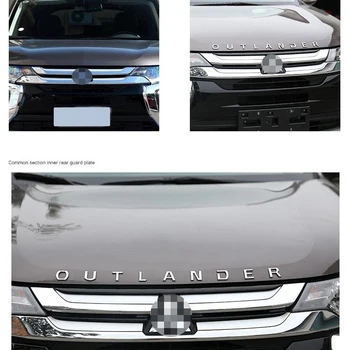 Auto Príslušenstvo Pre Mitsubishi Outlander Chrome Auto 3D Písmená Kapota Znak loga Odznak auto nálepky Pre Outlander Znenie 3D