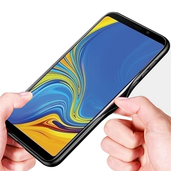 Tvrdené Sklo Puzdro Pre Samsung Galaxy A9 2018 Prípade Mäkký Rám Pevný Sklo Zadný Kryt Pre Samsung A9 2018 A920 Shockproof