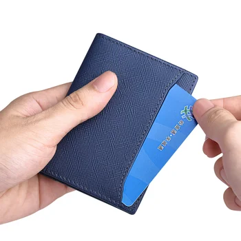 Williampolo ultra-tenké kožené karty taška pánske kožené mini vodičský preukaz nastaviť vizitku držiteľ karty taška banková karta taška
