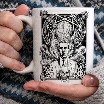 Tmavé Mýtus Cthulhu Lovecraft Kávové Hrnčeky Meniace Farbu Mlieka Hrnček Pohár Najlepší Darček pre Vašich Priateľov