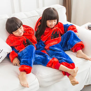 Deti detský Zvierat Cosplay Kostým Spider Halloween Anime s Kapucňou Onesie Kostýmy Jumpsuit pre Chlapca, Dievča Pajama