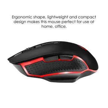 G821 Herná Myš, Dobíjacia Bezdrôtová Myš Nastaviteľné 2400DPI Optická Počítačová Myš 2.4 Hz Myši pre PC, Notebook